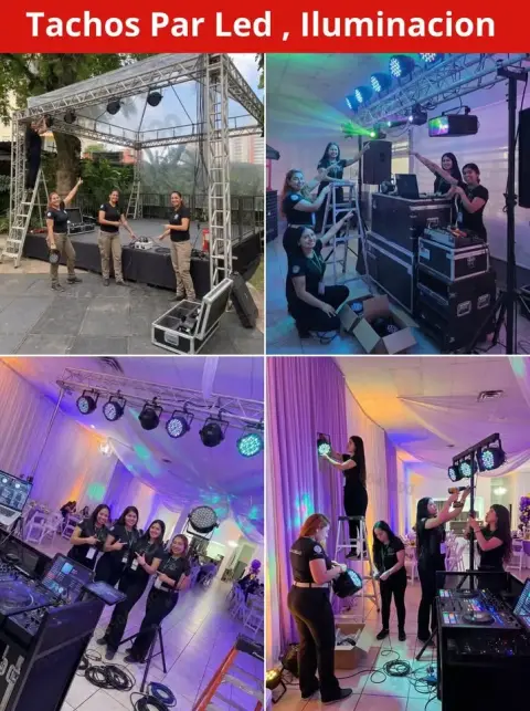 Iluminación para eventos: tachos Par LED y luces rítmicas (desde S/ 45)