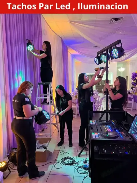 Iluminación para eventos: tachos Par LED y luces rítmicas (desde S/ 45)