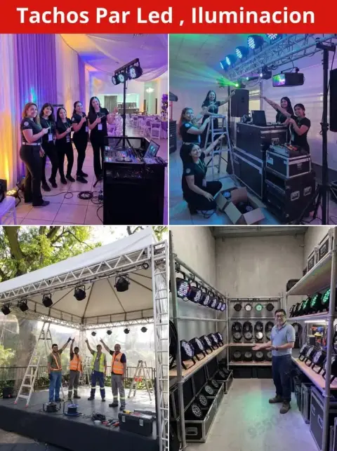 Iluminación para eventos: tachos Par LED y luces rítmicas (desde S/ 45)