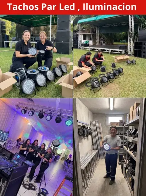 Iluminación para eventos: tachos Par LED y luces rítmicas (desde S/ 45)