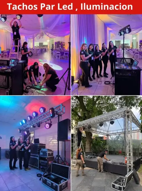 Iluminación para eventos: tachos Par LED y luces rítmicas (desde S/ 45)