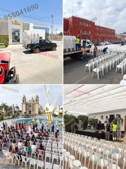 Alquiler de sillas, mesas y mantelería para eventos (desde S/ 2 por silla)