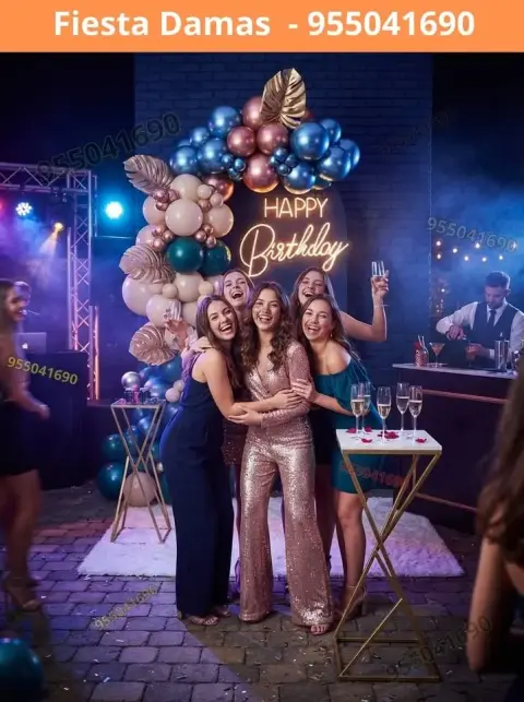 Paquete de decoración de cumpleaños de señorita — S/ 200 con pago en 8 cuotas