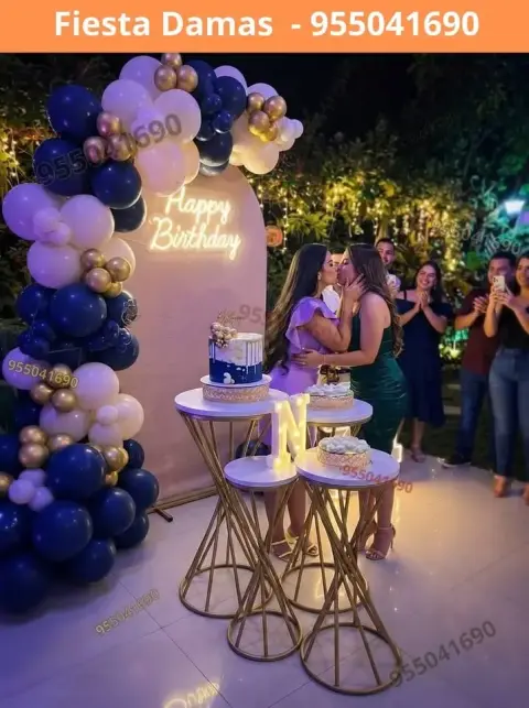 Paquete de decoración de cumpleaños de señorita — S/ 200 con pago en 8 cuotas