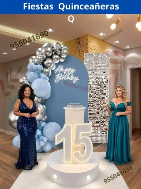Decoración de 15 años en casa o salón — todos los colores (desde S/ 120)
