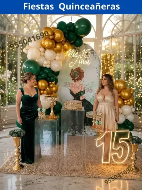 Decoración de 15 años en casa o salón — todos los colores (desde S/ 120)