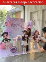 Decoración de las Guerreras K-pop (Demon Hunters) para cumpleaños (S/ 300)