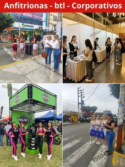 Anfitrionas, azafatas y degustadoras para ferias y eventos (S/ 150 por 2 horas)