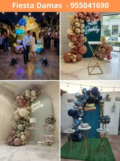 Paquete de decoración de cumpleaños de señorita — S/ 200 con pago en 8 cuotas