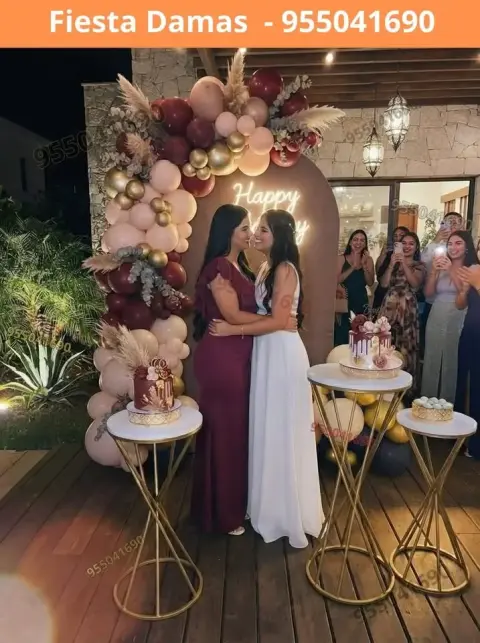 Paquete de decoración de cumpleaños de señorita — S/ 200 con pago en 8 cuotas