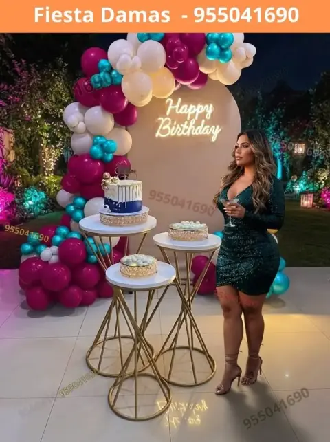 Paquete de decoración de cumpleaños de señorita — S/ 200 con pago en 8 cuotas