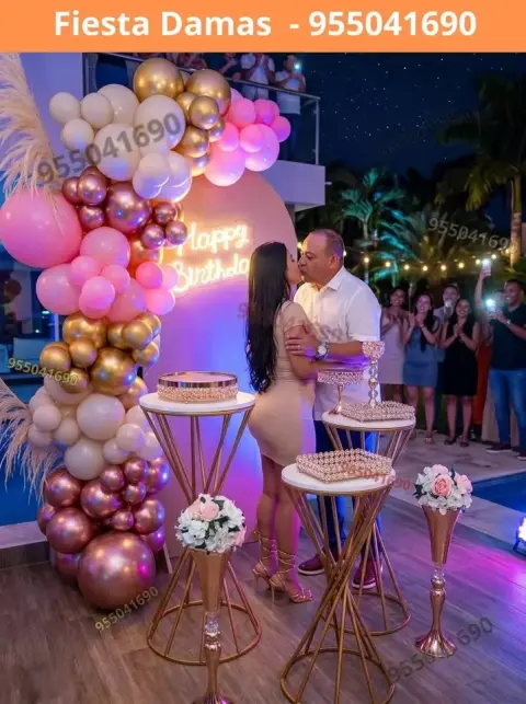 Paquete de decoración de cumpleaños de señorita — S/ 200 con pago en 8 cuotas