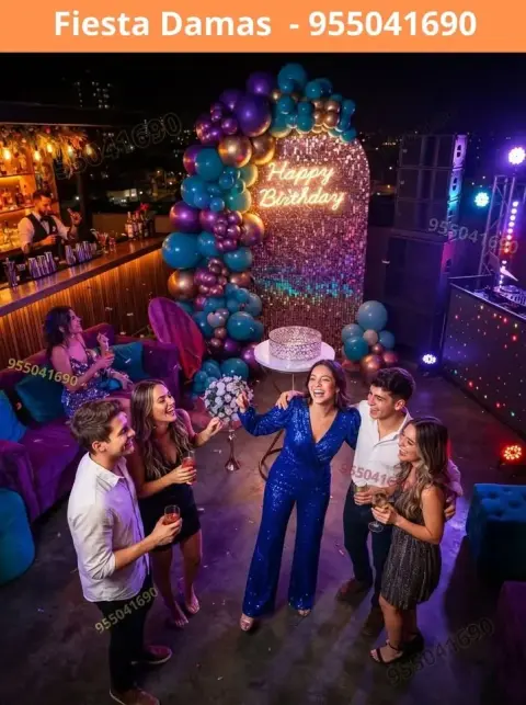 Paquete de decoración de cumpleaños de señorita — S/ 200 con pago en 8 cuotas
