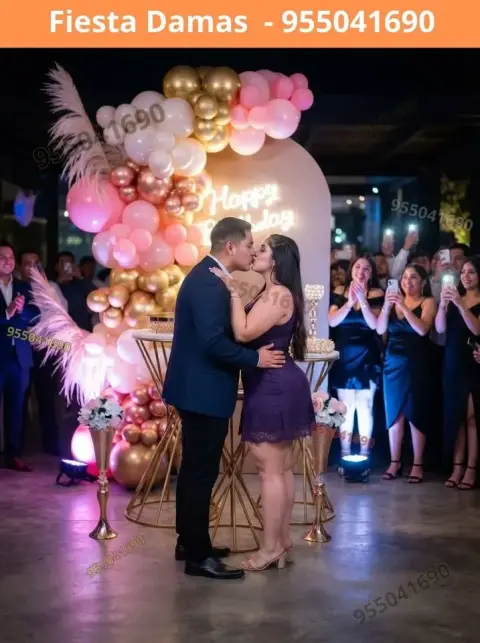 Paquete de decoración de cumpleaños de señorita — S/ 200 con pago en 8 cuotas