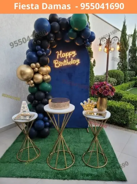Paquete de decoración de cumpleaños de señorita — S/ 200 con pago en 8 cuotas