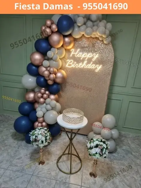 Paquete de decoración de cumpleaños de señorita — S/ 200 con pago en 8 cuotas