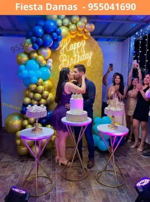 Paquete de decoración de cumpleaños de señorita — S/ 200 con pago en 8 cuotas