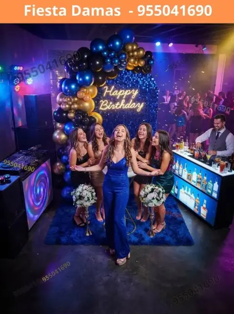 Paquete de decoración de cumpleaños de señorita — S/ 200 con pago en 8 cuotas