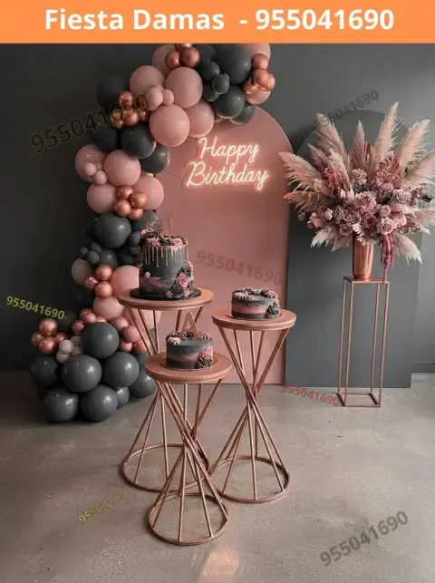 Paquete de decoración de cumpleaños de señorita — S/ 200 con pago en 8 cuotas