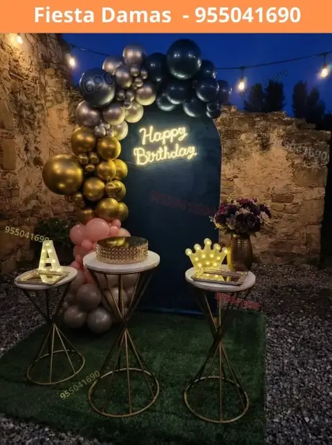 Paquete de decoración de cumpleaños de señorita — S/ 200 con pago en 8 cuotas