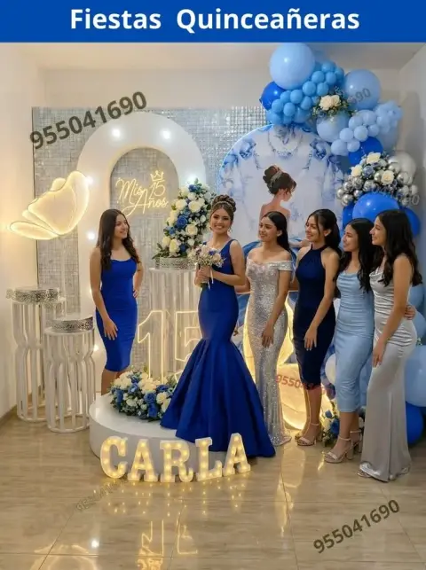 Decoración de 15 años en casa o salón — todos los colores (desde S/ 120)