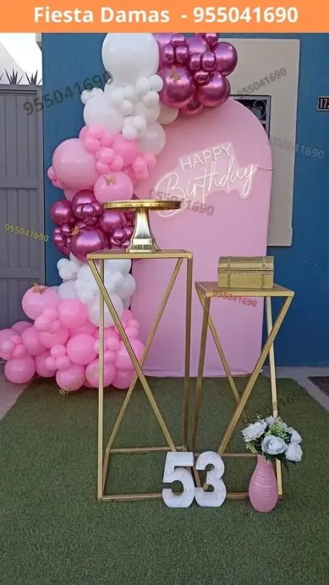 Paquete de decoración de cumpleaños de señorita — S/ 200 con pago en 8 cuotas
