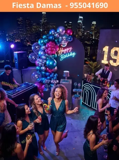 Paquete de decoración de cumpleaños de señorita — S/ 200 con pago en 8 cuotas