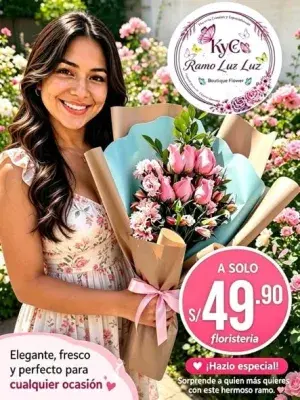 Ramo Luz Luz de tulipanes rosados