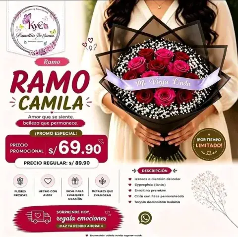 Ramos de girasoles y rosas de Floristería KyC en Nuevo Chimbote, con entrega a domicilio