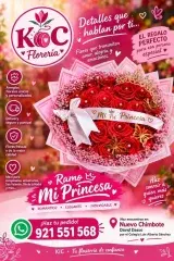 Ramo de rosas con chocolates y mensaje personalizado