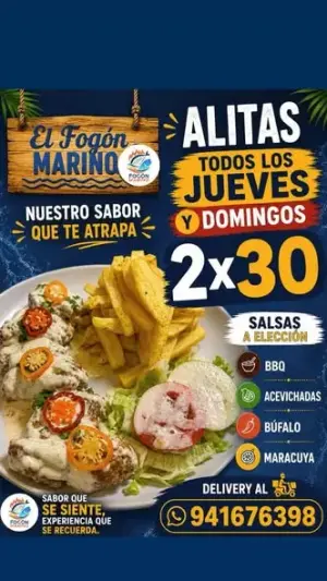 Alitas acevichadas