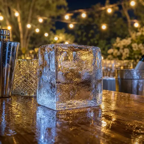 Hielo en bloque para eventos y barra libre