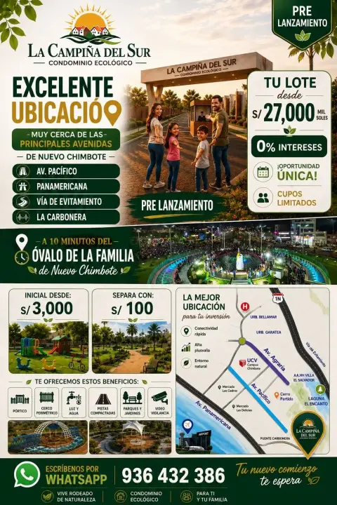 Ticket del Gran Sorteo: 1 lote en Nuevo Chimbote