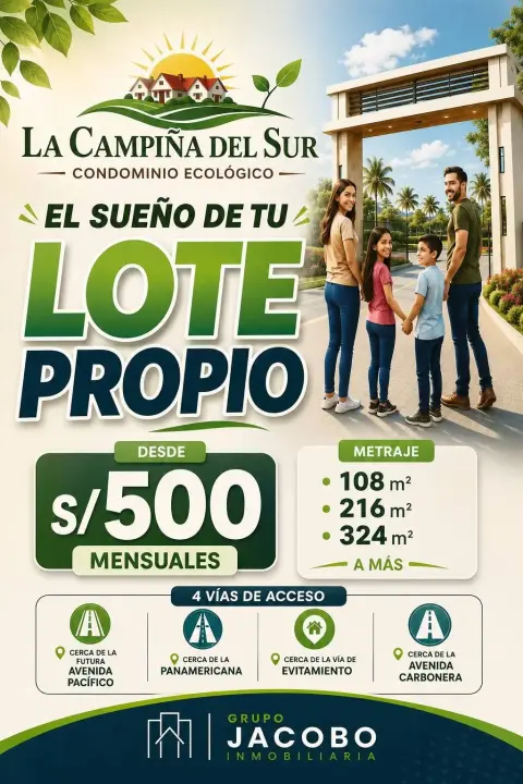 Lote de 108 m² en Terrazas con cuotas desde S/ 817
