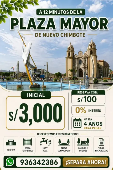 Lote en La Campiña del Sur con cuotas desde S/ 500