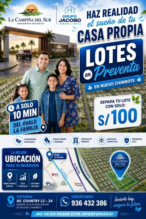 Separación de tu lote con S/ 100