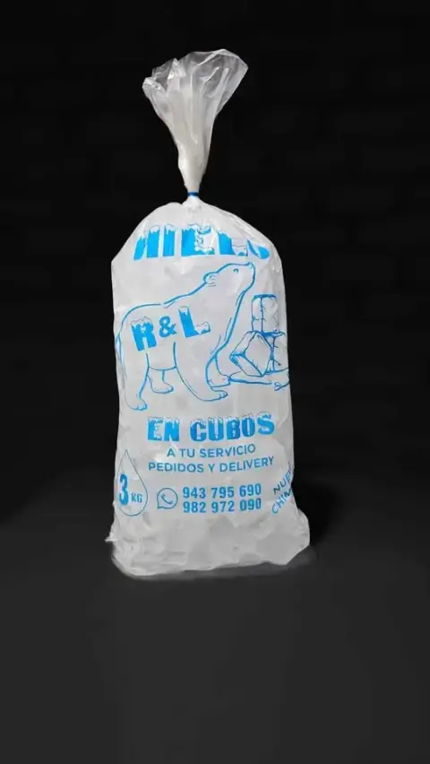 Bolsa de cubos de hielo de 3 kg — la bolsa grande para tu reunión