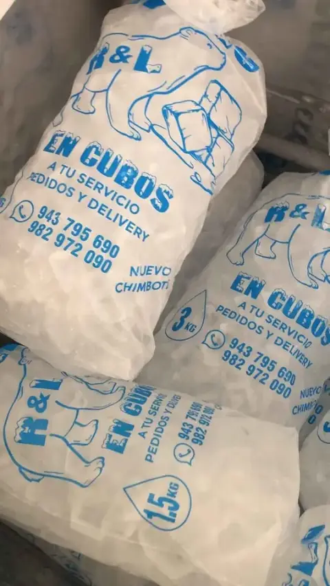 Bolsa de cubos de hielo de 3 kg — la bolsa grande para tu reunión