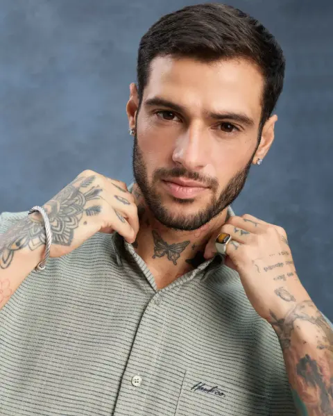 Camisa Hombre Domenico Verde Olivo