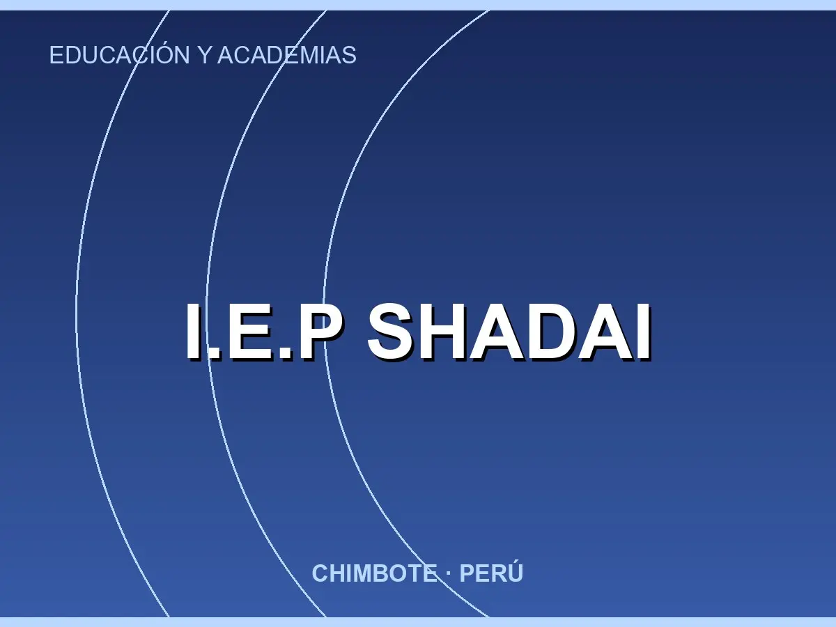 Abrir tarjeta de I.E.P Shadai