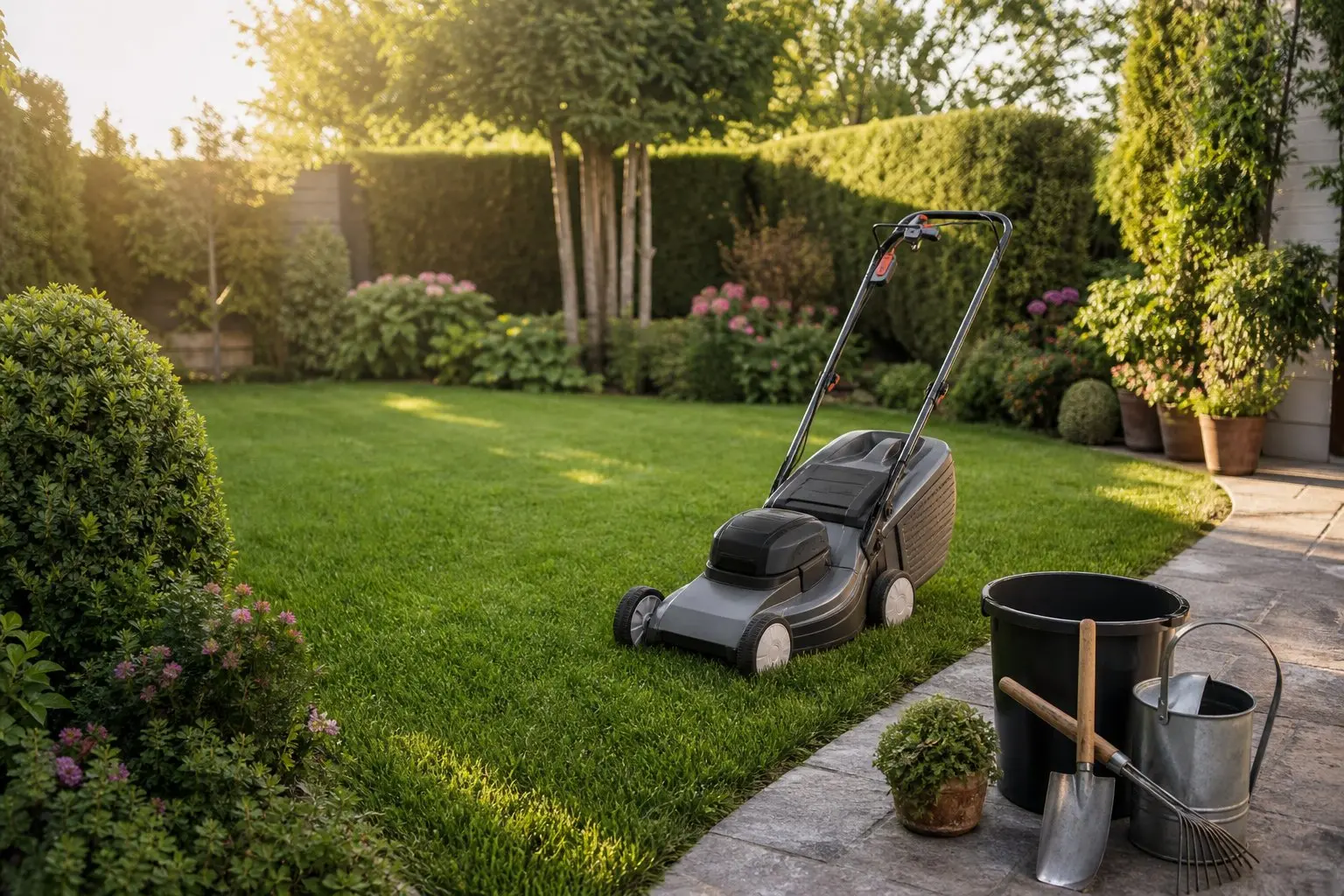 Abrir tarjeta de Jardinería, césped y mantenimiento de cortacésped