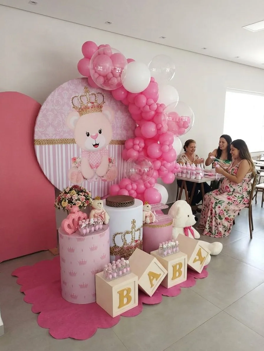 Decoración de osita reina «Aurora»