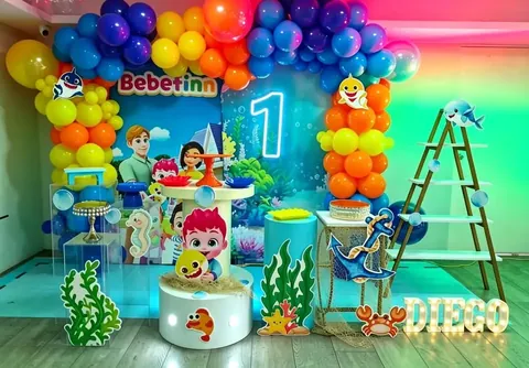 Decoración de cumpleaños infantil y primer añito temático en Nuevo Chimbote