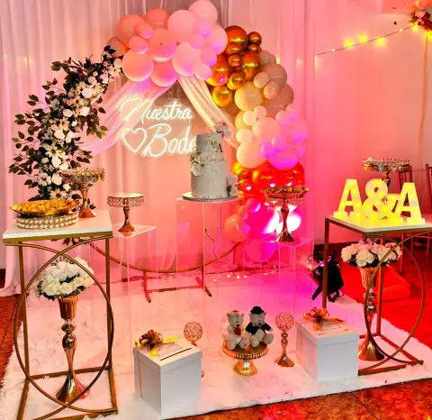 Decoración de fiesta infantil, boda, 15 y 18 años, 50 y baby shower en Santa