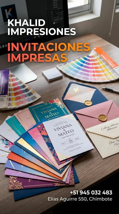 Invitaciones de Boda Impresas con Sobre y Sello