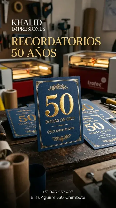 Recordatorios de Bodas de Oro y 50 Años
