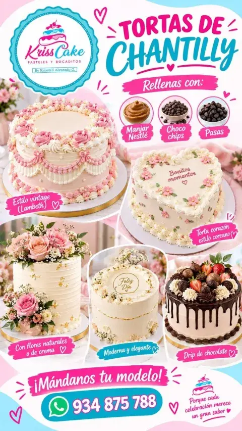 Torta de chantilly de 1 kg