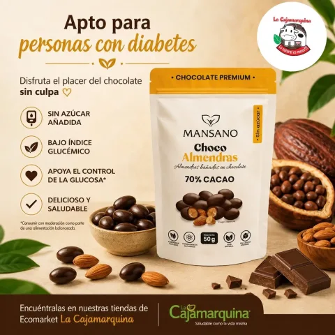 Chocolate premium 70% cacao con almendras 50 g