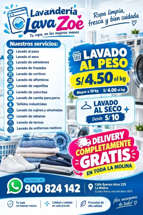 Lavado al peso (ropa de uso diario)