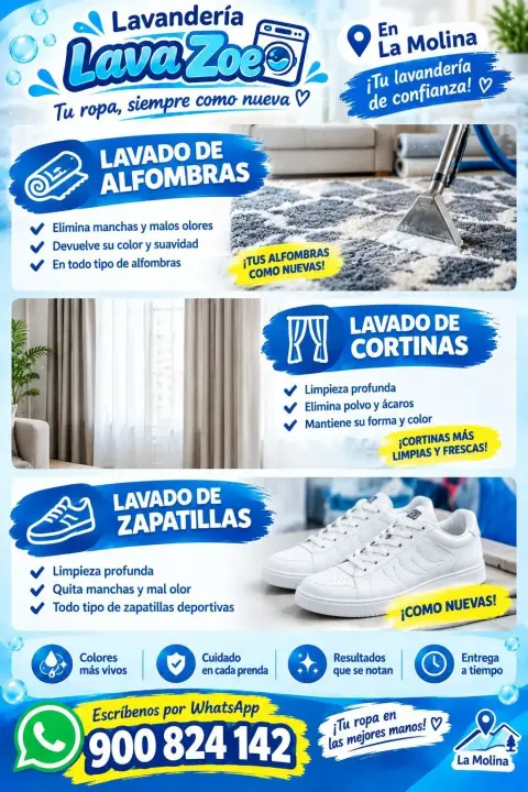 Lavado de alfombras (S/ 13 por m²)